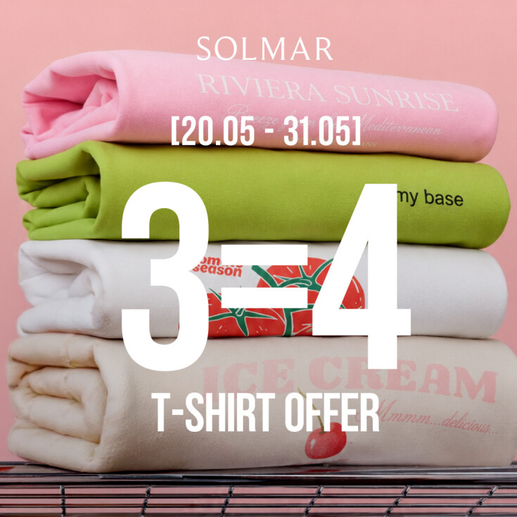 3=4 на футболки SOLMAR - dnipro.karavan.com.ua