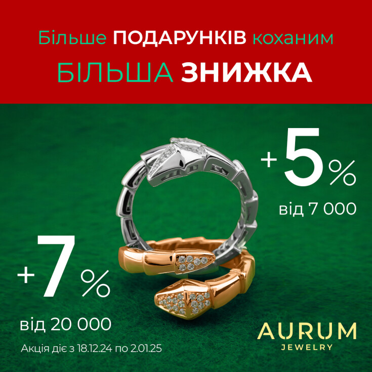 Більше подарунків коханим — більше знижок в AURUM - dnipro.karavan.com.ua